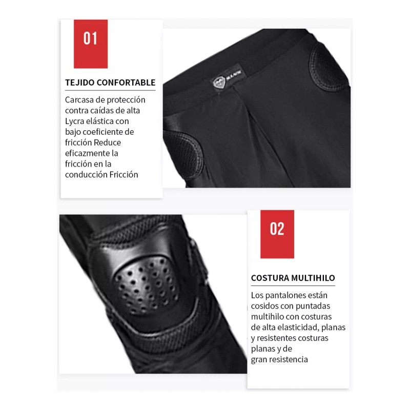 generic Pantalón Blindado De Motocicleta De Múltiples Tamaños