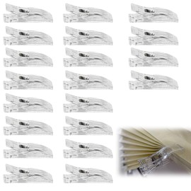 Large Sewing Clips, 20 Pcs Quilting Crafting Clips Temporary Window Blinds Shades Clips Transparent Fabric Clips Multipurpose Quilting Clips Craft Clips for Art Craft DIY Supplies, Clear