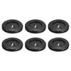 sourcing map 6Pcs Rubber Grommets 1"(25mm) ID 1-3/16"(30mm) Drill Hole Double Sided Firewall Hole Plugs Round Electrical Wiring Gasket, Black