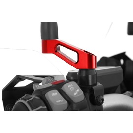 Goxmoto Motorcycle Rear View Mirror Mount Risers Extenders Compatible With Honda Trail 125 2021 2022 2023 2024 2025 CT125 Hunter Cub Rearview Mirror Adapter Trail125 CT 125 Accessories (Red)