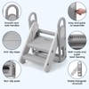Takywep Foldable Toddler 3 Step Stool - Plastic Learning Helper,