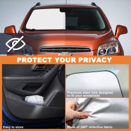Unbranded For 13-24 Chevy TRAX Car Windshield Sunshade Shield Visor Foldable UV Heat Block