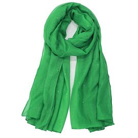 Van Der Rich ® - Sequin Scarf Soft Scarf - Women, 18-green