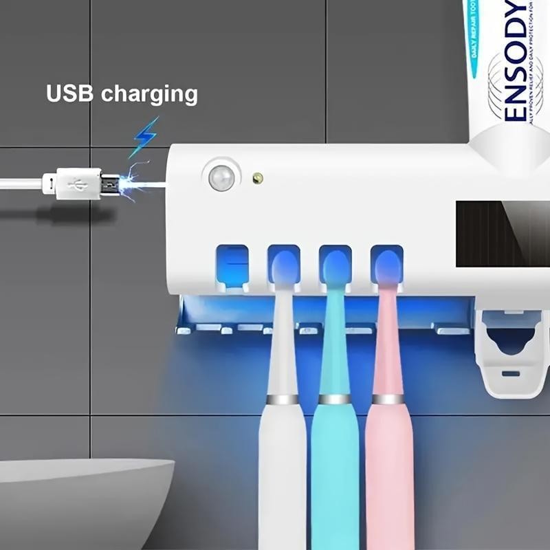 Smart UV Toothbrush Sterilizer & Holder with Auto Shutoff -