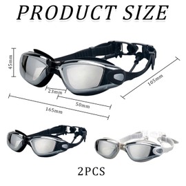 UOPJDD 2 pieces anti-fog swimming glasses, swimming equipment, water sports supplies, adjustable swimming goggles, safety goggles.