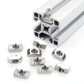 SWTYExt Pack of 120 T-Slot Nuts Hammer Head Nut 6 mm Groove 6 M3 Thread 2020 Aluminium Profile T-Slot Slot Nuts Carbon Steel Hammer Nut for Aluminium Profile Extrusion Slot Rail (EU 20-M3 × 10 × 6)