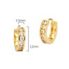 14k Yellow Gold 12mm x 2.5mm Channel Huggie Children Baby