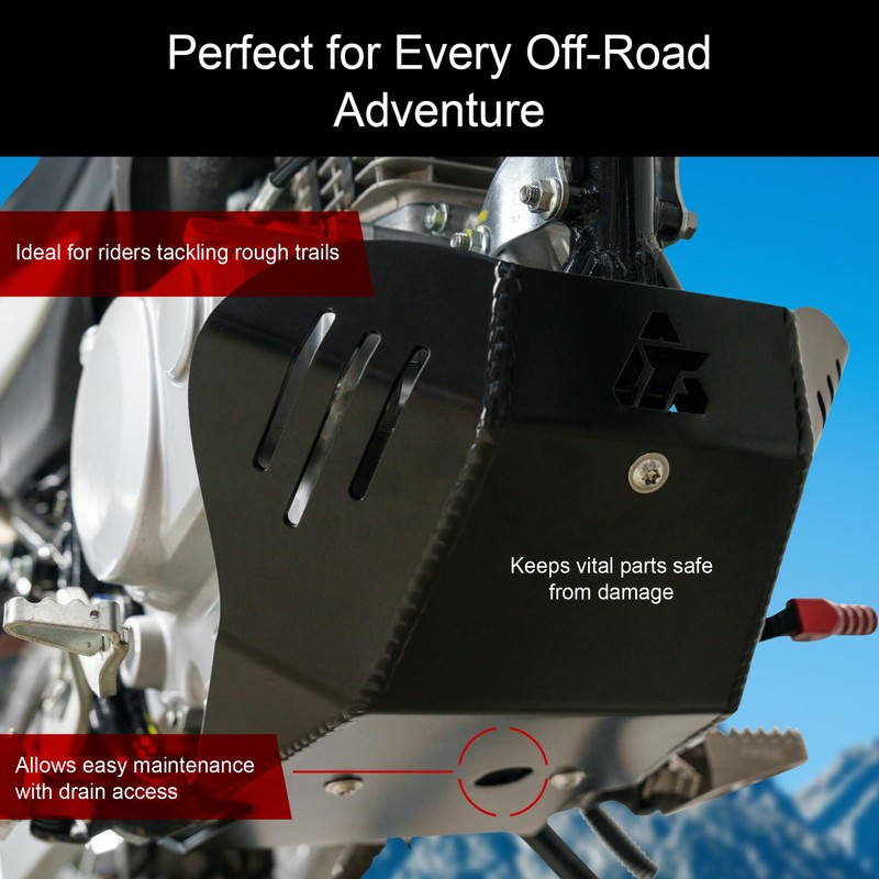 Tusk Aluminum Heavy-Duty Skid Plate for Engine Protection Bash Glide