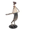 Piano Player Figurine Stable Base Elegant Decorative Metal Musical Statue
