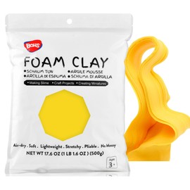 BOHS 500 Grams Yellow Muddy Slime & Foam Clay Air Dry Craft