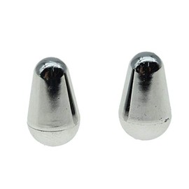 KAISH 2pcs Guitar 5 Way Pickup Switch Tip Switch Cap Switch Knob for Strat/Stratocaster Made in USA Chrome