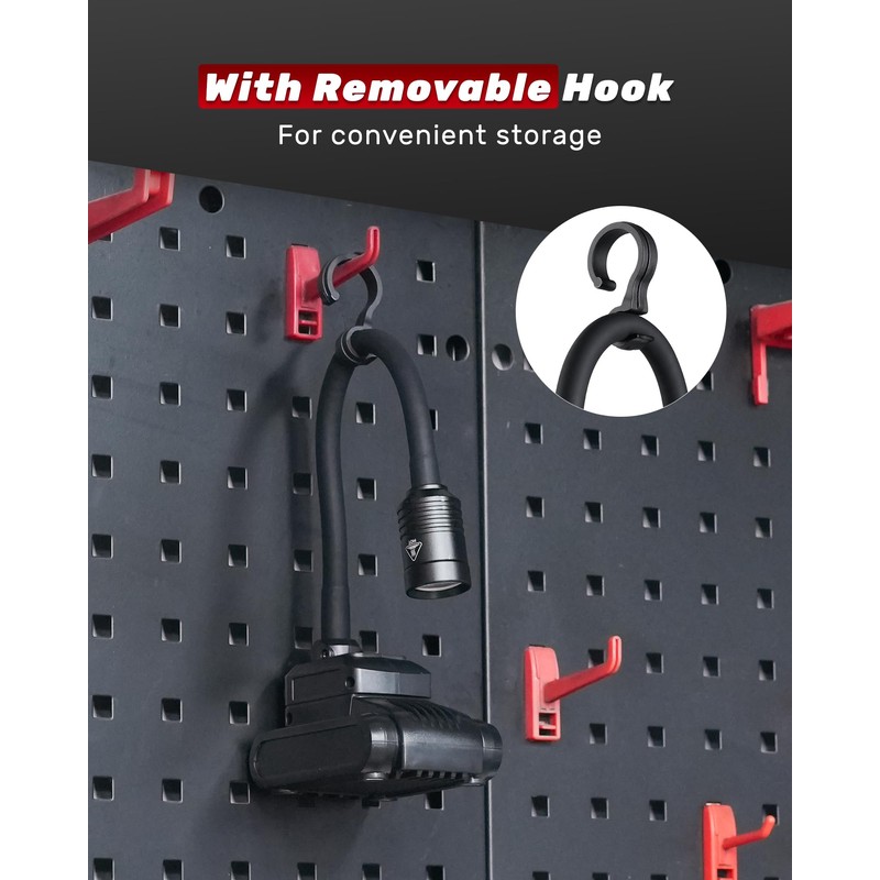 Napatyre Magnetic Work Light, 4400mAh Rechargeable Flexible Gooseneck Work Light