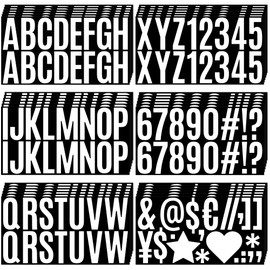 600Pcs Letter Stickers Large Bulletin Board Letters 36 Sheets 2.5inch Alphabet Stickers Vinyl Self-Adhesive ABC Number Stickers Poster Board Boho Classroom Mailbox Crafts Bottles Door Decor (White)