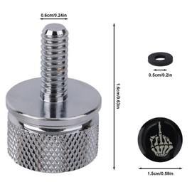 Motorcycle Rear Fender Seat Bolt, Gesture Style 1/4"-20 Thread Knurled Seat Screw Replacement for 1996-2025 Motorcycle (Silver)