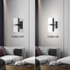 Aipsun Black Wall Sconces Hardwired Modern LED Sconces Wall Lighting