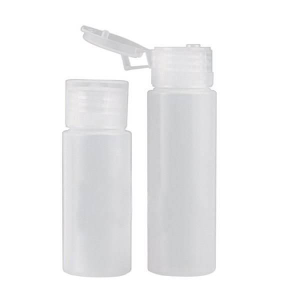 50ml Empty Plastic Squeeze Bottles Refillable Bottles with Flip Lid for Travel Toner, Lotion Shower Gel Cream Toothpaste Shampoo
