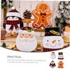 CHILDWEET Tinplate Cookie Box Snowman Gingerbread Christmas Candy Containers for