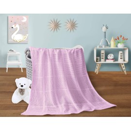 Sapphire Collection Cotton Cellular Baby Blanket Breathable Soft 100% Cotton Cellular Baby Blankets for Pram/Travel/Moses Basket, Cots, Pushchairs One Size 75 x 95 cm (Pink)