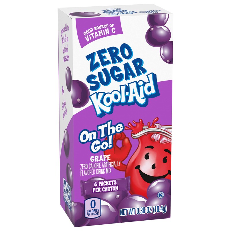Kool-Aid Sugar-Free Grape On-The-Go Powdered Drink Mix 6 Count (Pack