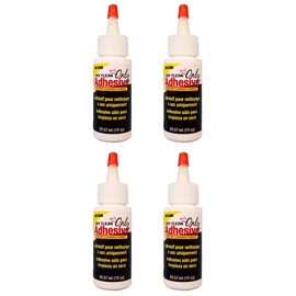 BEACON Dry Clean Only Fabric Glue - Premium Quality, Permanent, Clear-Drying, Non-Toxic, Washable and Water-Proof with UVA Resistance, 1-Ounce, 4-Pack