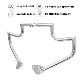 Kinglemc Crash Bar Engine Guard Highway Bar for Harley Davidson Dyna Fat Bob Low Rider Street Bob Wide Glide Switchback Super Glide Custom 2006-2017 (Ordinary Style-Chrome)