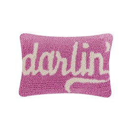Peking Handicraft Peking Handicraft Darlin Hook Pillow, 12-inch Length, Wool and Poly Velvet, for Home, Office, Living Room Dcor