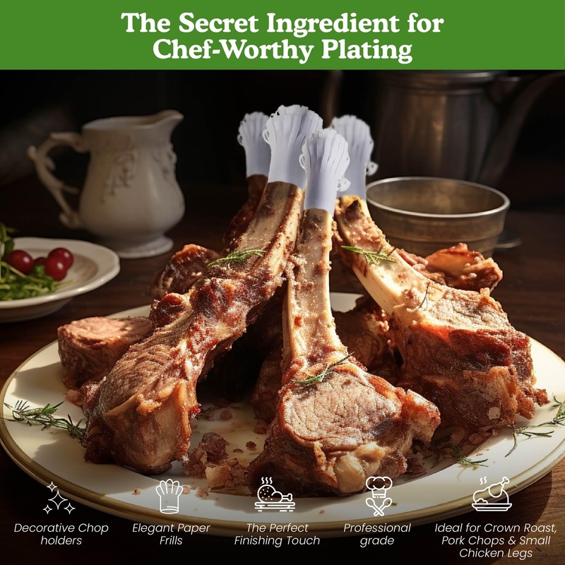 Regency Wraps Chop Frills Decorative Holders for Chops and Chicken