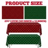 OGMOGKW Buffalo Plaid Plastic Tablecloth,2Pcs Red and Green Plaid Tablecloth,