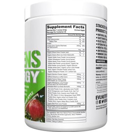 Greens and Superfoods Energy Drink Powder - EVL Super Greens Powder Smoothie Mix with Caffeine Spirulina Chlorella and Wheat Grass - Vegan - for Energy Focus and Immunity