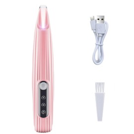 MAEELOU Rechargeable Pet Paw Trimmer with LED Light for Small Dogs - Precision Grooming Tool for Feet, Ears, and Face Hair （Pink）