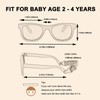 HXS 2-Pack Polarized Toddler Sunglasses with Strap for 0-24 Months,Black
