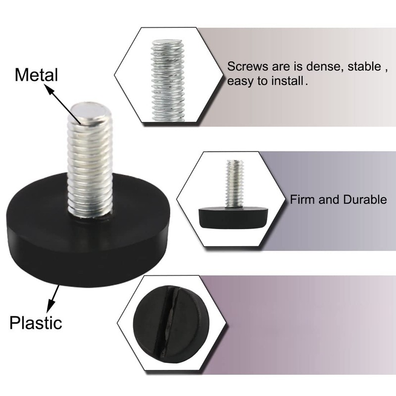 Sourcingmap M6x15mm Leveling Feet Adjustable Threaded Pole Leveling Foot Furniture