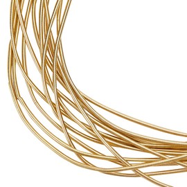 BENECREAT Alambre de cobre suave redondo de calibre 18, alambre de cobre espiral dorado, alambre de cobre de oro francés, alambre metálico, para decoración de ropa, bordado y joyería