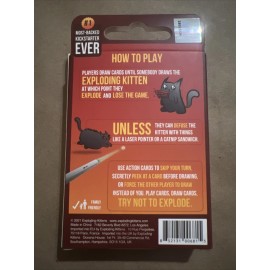 Exploding Kittens Card Game 2 Players Edition 32 Cards Fun On The Go Party Game