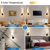 A1A9 Rechargeable Wall Sconces Set of 2, Black Cordless Battery