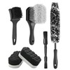 Fantasticlean 6PCS Car Wheel Cleaning Pro Kit, Tire Brush, Soft-bristled