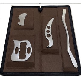NCCYOOT Gua sha Tool Stainless Steel gua sha-Set 4pcs -iastm Tool Gussha Massage Tool Muscle Scraping Tool for Soft Tissue Therapy and Reduce Arms,Back, Legs, Shoulder Muscle Pain(HH1)……