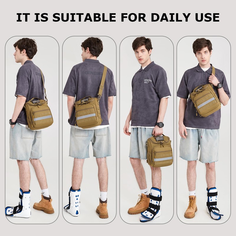 HAMBOLY Knee Walker Handlebar Bag Front Basket with Cooler Pocket