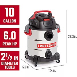 Craftsman 10 gal Corded Wet/Dry Vacuum 120 V 6 HP CMXEVBE17155