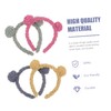 Ipetboom Hairband Decor 4pcs Bear Ear Headbands Lovely Style Headband