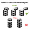 Wukong 10 Pieces Black Magnets 20 X 7 mm Force