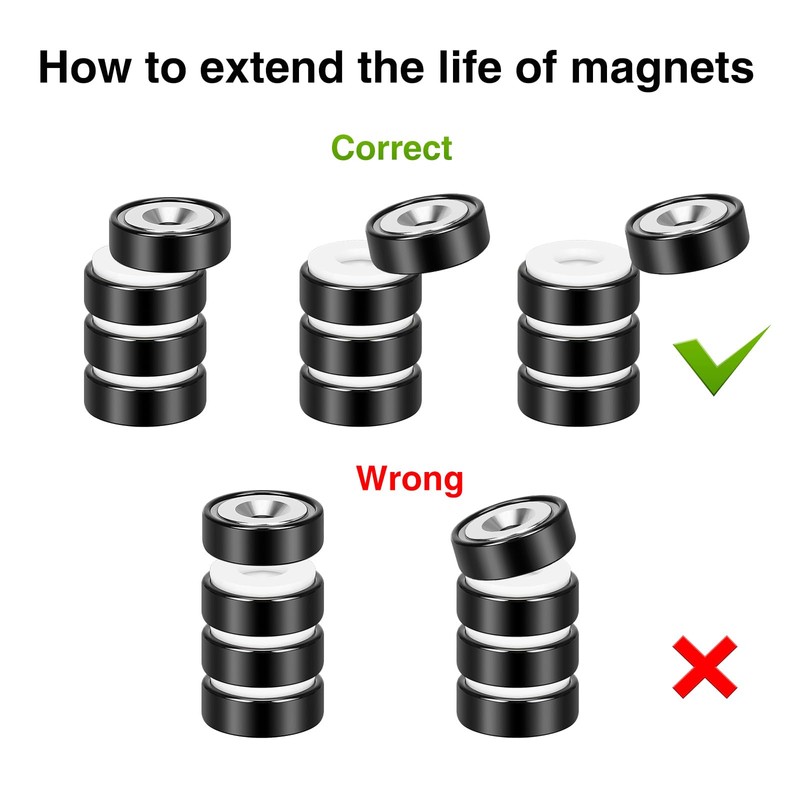 Wukong 10 Pieces Black Magnets 20 X 7 mm Force