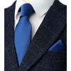 ZENXUS - Conjunto de corbata sólida con bolsillo cuadrado para