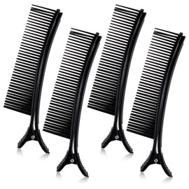 Yuanchu Sectioning Hair Clips, 4 Pcs Hair Clips for Styling Hair Sectioning Clips Professional Hairdressing Clips Grip Clips with Comb Hair Styling Accessories for Salon Home Hair Cutting Coloring DIY