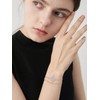 TEAMER Adjustable Witches Knot Bracelet Stainless Steel Dainty Double Layer