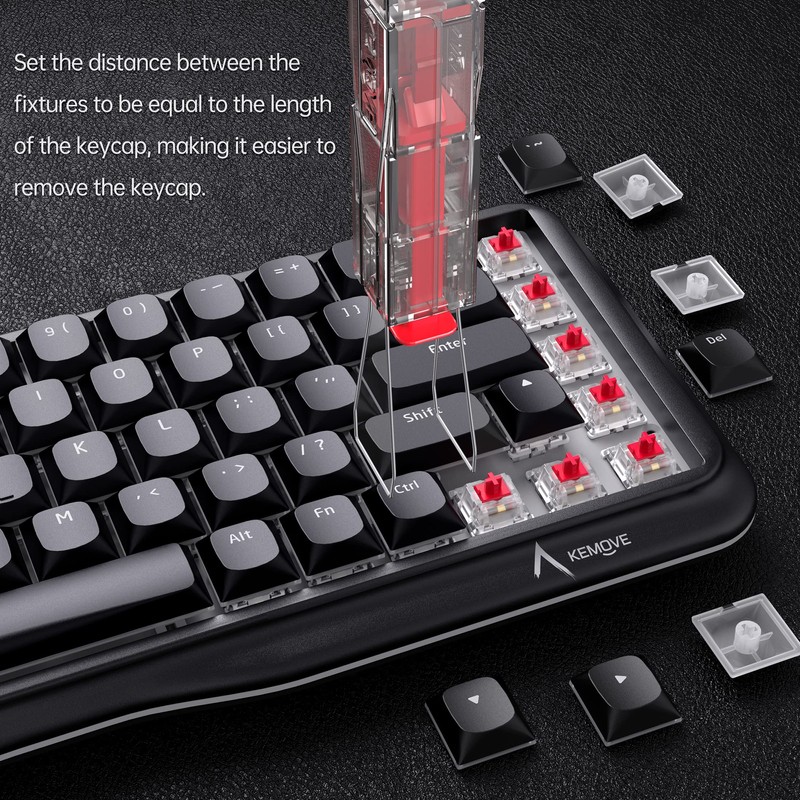 KEMOVE P10 2-in-1 Switch Puller Keycap Puller for Mechanical Keyboard,