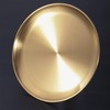 Xebslyti Round Stainless Steel Tray Dinner Dishes Plate Gold Decorative