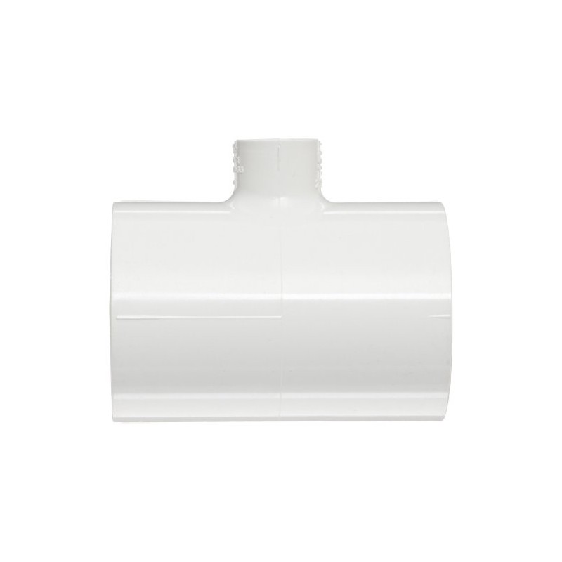 Spears 402 Series PVC Pipe Fitting, Tee, Schedule 40, White,