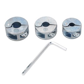 3PCS Drill Bit Stopper，Collars Zinc Alloy Drilling Depth Stop Rings with Hex Wrench Open Type Positioner Locator