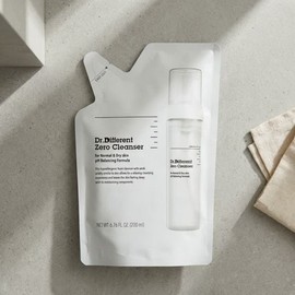 닥터디퍼런트 약산성 저자극 제로 클렌저 중건성 200ml 리필 Dr. Different Mild Acidic Low-Irritant Zero Cleanser for Normal to Dry Skin 200ml Refill